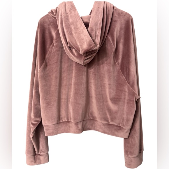 Victoria's Secret Dusty Pink Velvet Jacket full zip Rhinestone track jacket - Picture 3 of 8